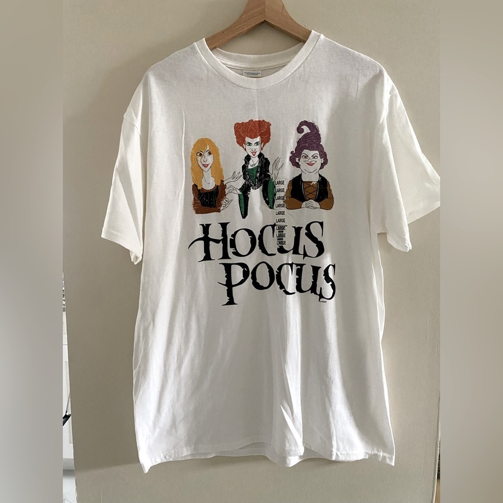 NWT Hocus Pocus Halloween White T-Shirt Size Large
